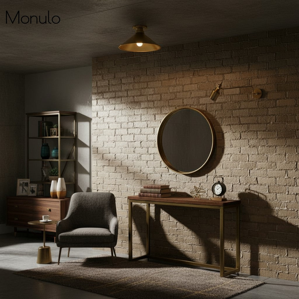 Aurenza Modern Industrial Flush Mount – Elegant Ceiling Lamp for Residential Interiors