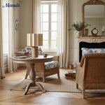 Load image into Gallery viewer, Cavilon Modern Artisanal Marble Accent Table Lamp with Soft Fabric Shade for Living Room and Bedroom