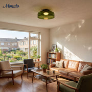 Verdoma Sculptural Multilayer Glass Flush Mount Light Modern Scandinavian Design for Living Spaces