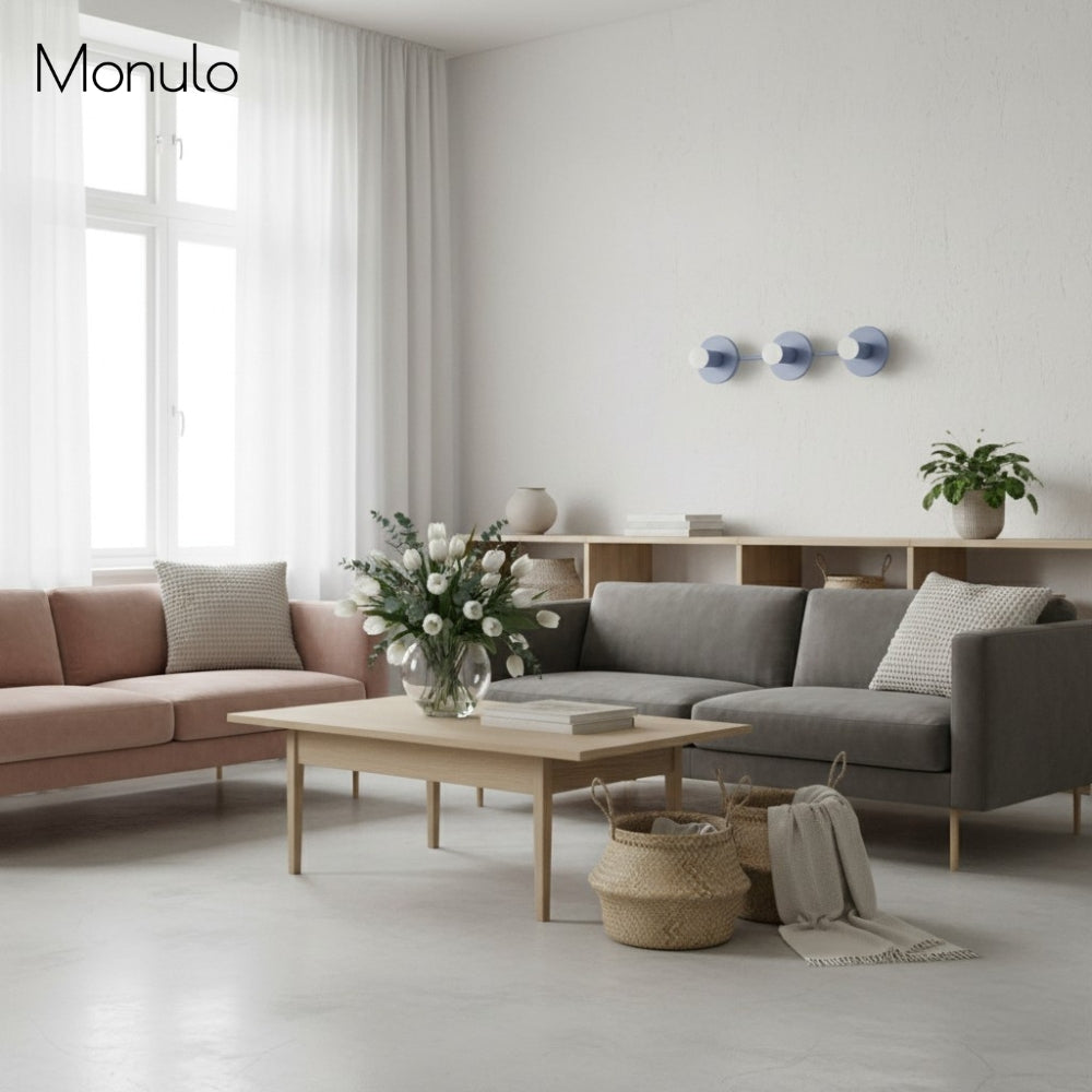 Lámpara de tocador esférica Radiro Globe – Luminaria moderna de 3 luces para baño