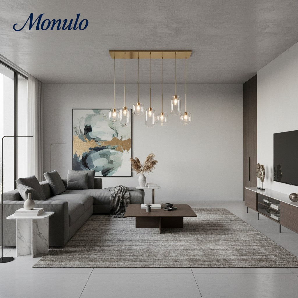 Lámpara de araña contemporánea Lumivelle Multi-Light con diseño escultórico