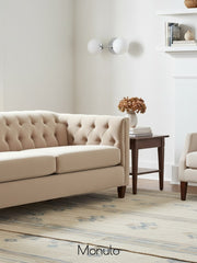 Brina Glass Globe Wall Sconce - Modern Milk Glass Double Light