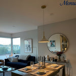 Cargar imagen en el visor de la Galería, Lámpara colgante cónica Aurenza de estilo rústico moderno: iluminación regulable para cocina y entrada.