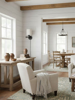 Load image into Gallery viewer, Swing Arm Fabric Sconce Light – Adjustable Wall Lamp with Drum Shade
