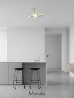 Load image into Gallery viewer, Forvara Farmhouse Metal Ceiling Light - Industrial Round Disc Design
