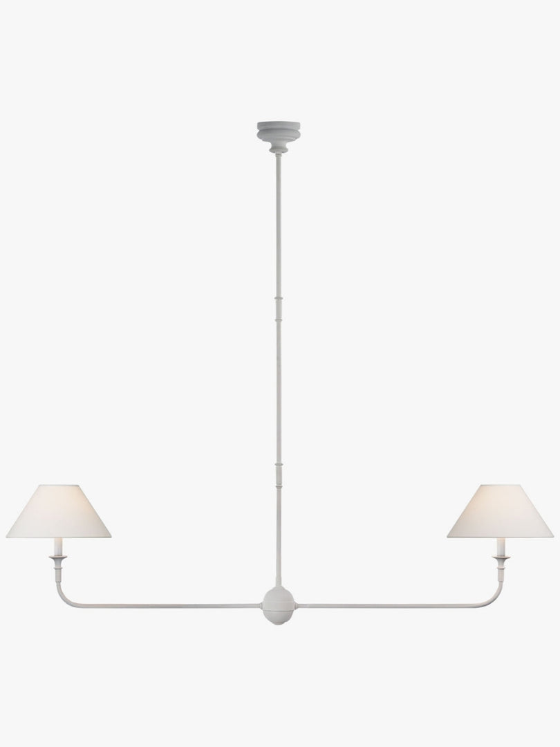 Sleek Chandelier Featuring Layered Linear Silhouette