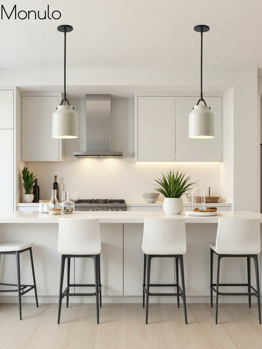 Hanton Nordic Metal Henry Pendant Light - Minimalist Glass And Metal Shade