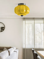 Load image into Gallery viewer, Retro Milk Semi Flush Mount Eloise Ceiling Light
