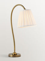 Load image into Gallery viewer, Fabric Table Lamp with Drum Shade - Modern Pleated Task Light
