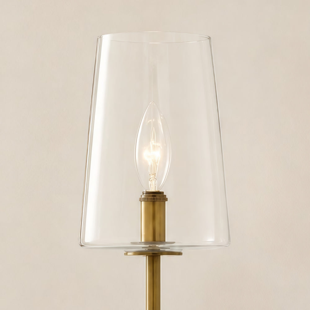 Derlina Clear Glass Sconce - Elegant Single To Triple Vanity Sconce