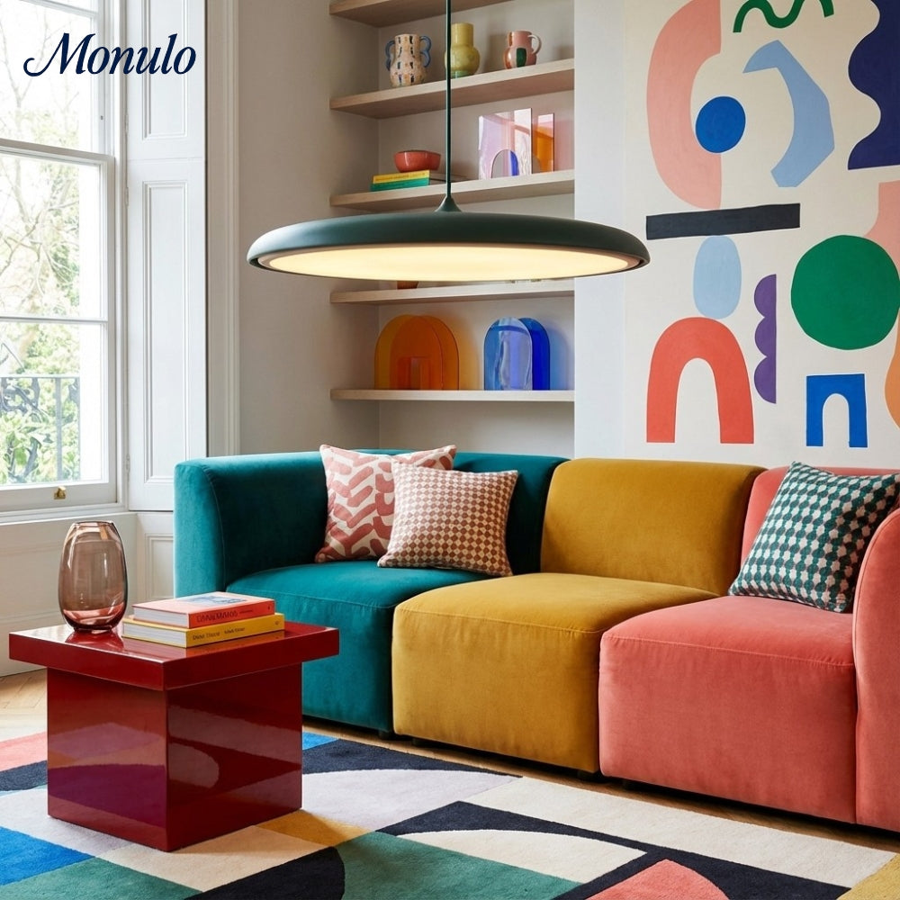 Suspension LED Astris – Design mince en forme de disque Éclairage contemporain pour espaces de vie