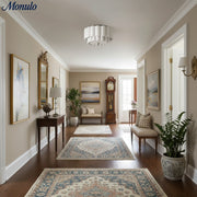 Linbron Fan-shaped Ceiling Light - Modern Linen and Metal for Dining Room and Living Room