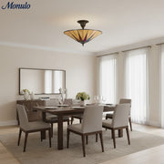 TF Colored Star Ceiling Light - Vintage Glass for Dining Rooms and Living Rooms