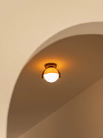 Load image into Gallery viewer, Sunset Ceiling Light – Vintage Walnut Design For Hallway or Entryway - AFTERGLOW A1

