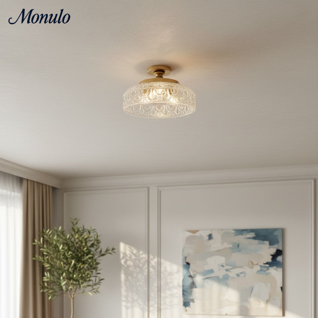 Verdoma Modern Glass Pendant - Minimalist Arc Pendant Light for Kitchen Islands and Dining Areas