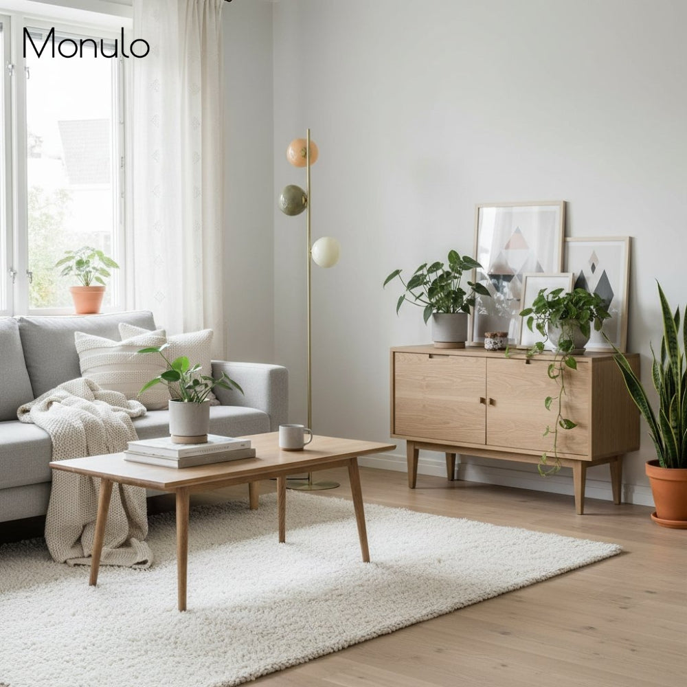 Lampadaire lumineux Coloria Orb Opal – Lampadaire minimaliste moderne en verre et métal pour salon