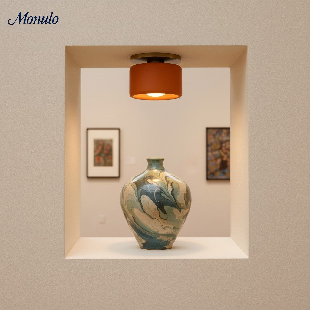 Plafonnier encastré en porcelaine Cerova – Luminaire discret