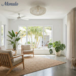 Load image into Gallery viewer, Lumifil Draped Mesh Ceiling Light – Boho Rustic Textured Shade Lamp for Living Room or Bedroom