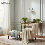 Cargar imagen en el visor de la Galería, Pantalla elegante de cristal opalino con luz ambiental suave para una iluminación con estilo en baños y pasillos.
