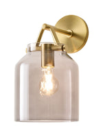 Load image into Gallery viewer, Stairway Wall Sconce – Minimalist Wall Lamp In Vintage Gold And Black Metal
