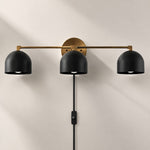 Charger l'image dans la visionneuse de galerie, Metio Dome Mid-Century Metal Plug-In Wall Light