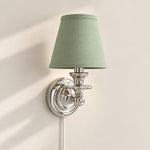 Charger l'image dans la visionneuse de galerie, Rowan No-Wire Flat Drum Shade Wall Sconce – Plug-In Fabric Wall Light