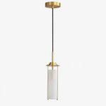 Charger l'image dans la visionneuse de galerie, Brass Rippled Frosted Glass Pendant Light