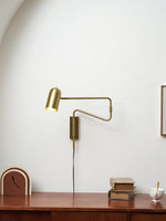 Load image into Gallery viewer, Adjustable Arm Plug In Wall Lamp