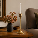 Load image into Gallery viewer, Vintage Brass Single Taper Candle Holder