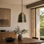 Load image into Gallery viewer, Vintage brass pendant lamp in a refined interior