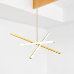 Load image into Gallery viewer, Voro Led Rod Chandelier - Linear Sputnik Modern Minimalist Lighting
