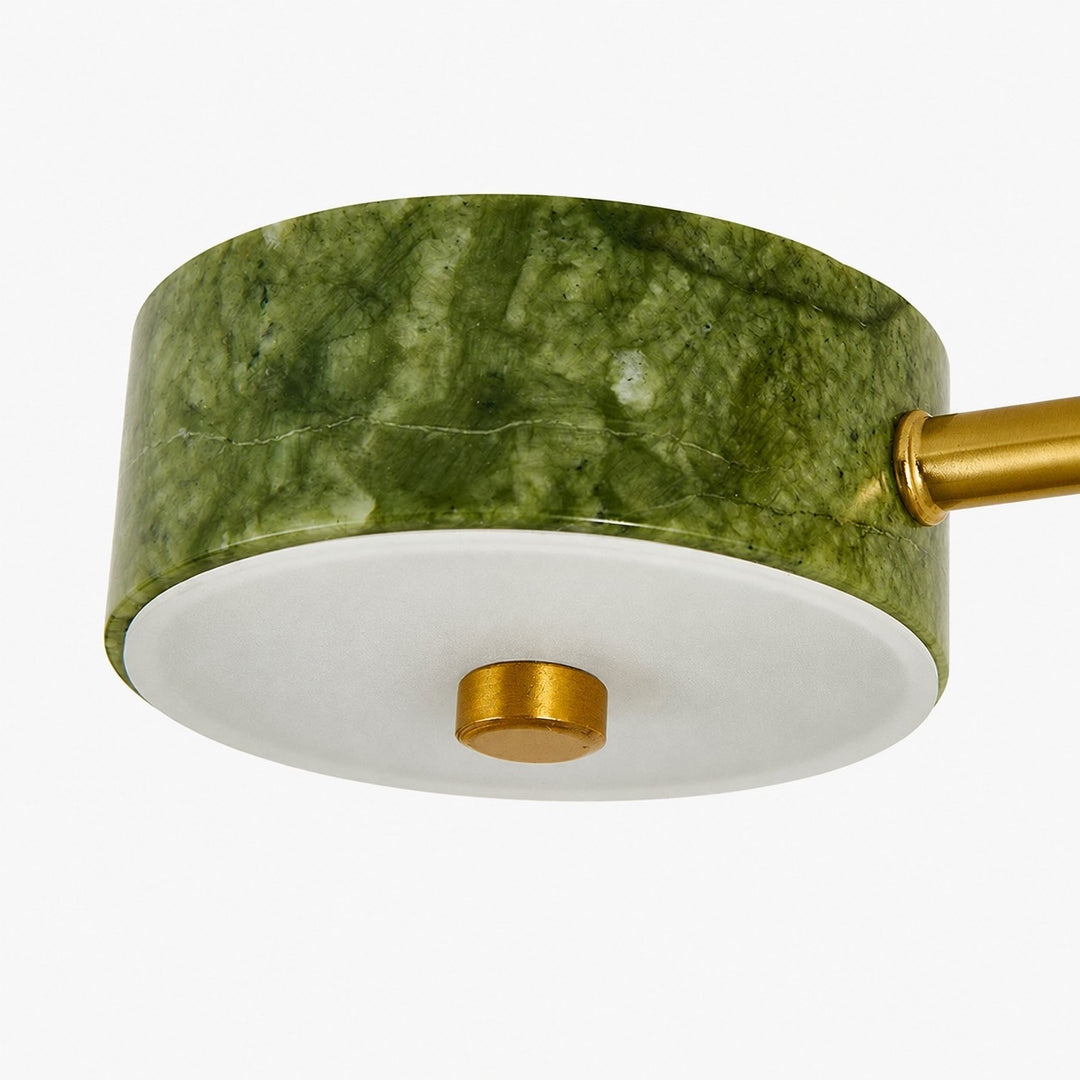 Green Jade Radial Semi-Flush Ceiling Light
