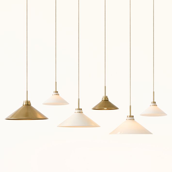 Aurenza Modern Farmhouse  Cone Pendant Light – Dimmable Kitchen and Entryway Lighting