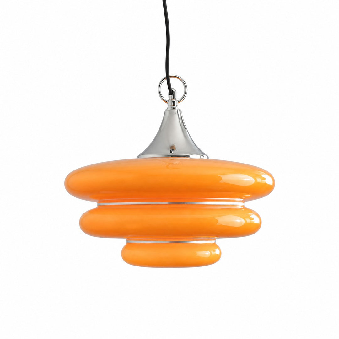 Orange Layered Glass Pendant Light
