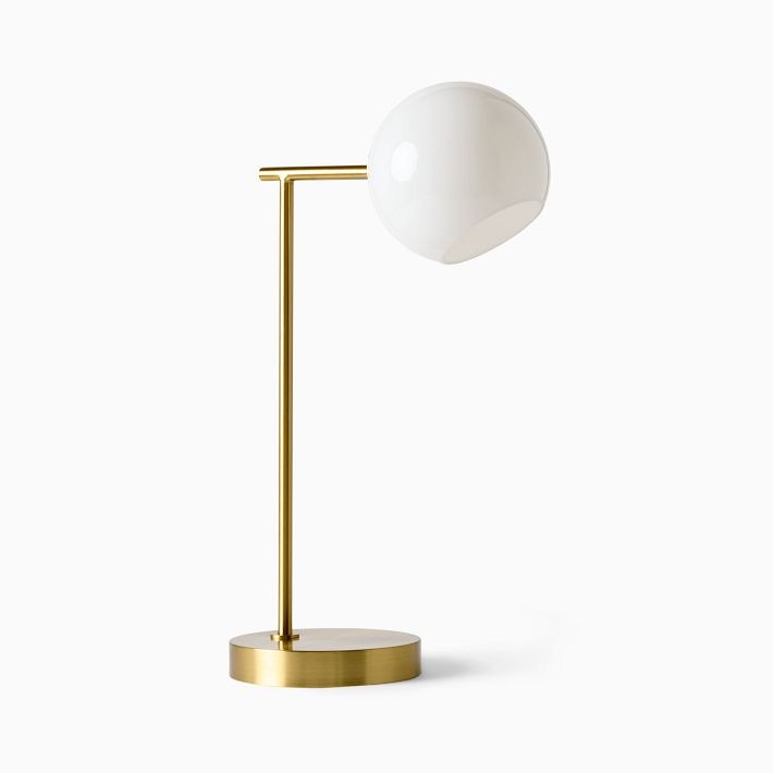 Lámpara de mesa USB de cristal Brina: moderna lámpara de noche con estilo