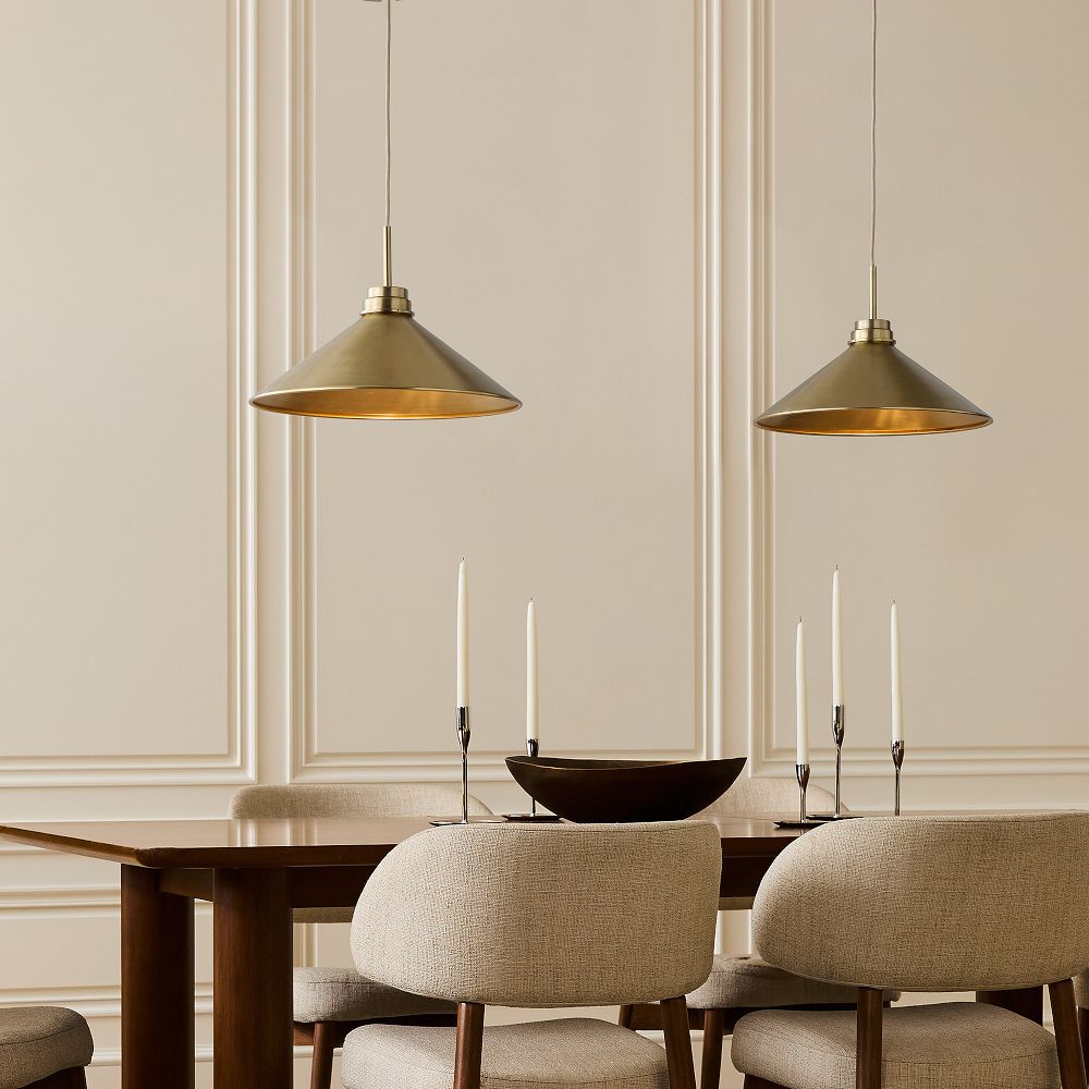 Aurenza Modern Farmhouse  Cone Pendant Light – Dimmable Kitchen and Entryway Lighting