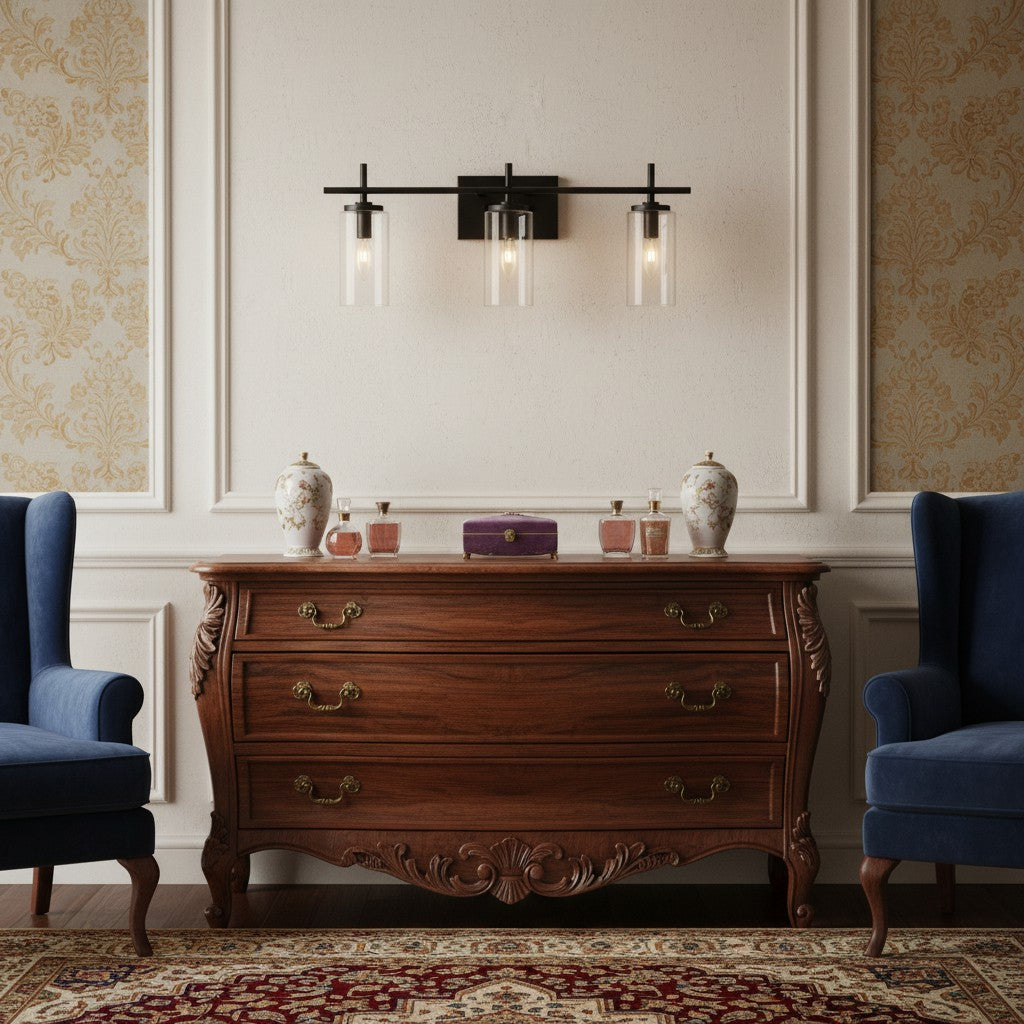 Lámpara de pared Trivella de 3 luces - Lámpara de pared contemporánea de perfil lineal y minimalista para pasillo