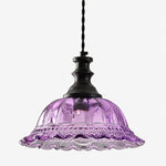 Cargar imagen en el visor de la Galería, Vintage Fluted Glass Pendant Light for Kitchen &amp; Dining