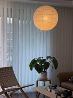 Charger l'image dans la visionneuse de galerie, Bamboo Ribbed Mulberry Paper Swag Pendant