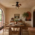 Cargar imagen en el visor de la Galería, small ceiling fan light above a dining area