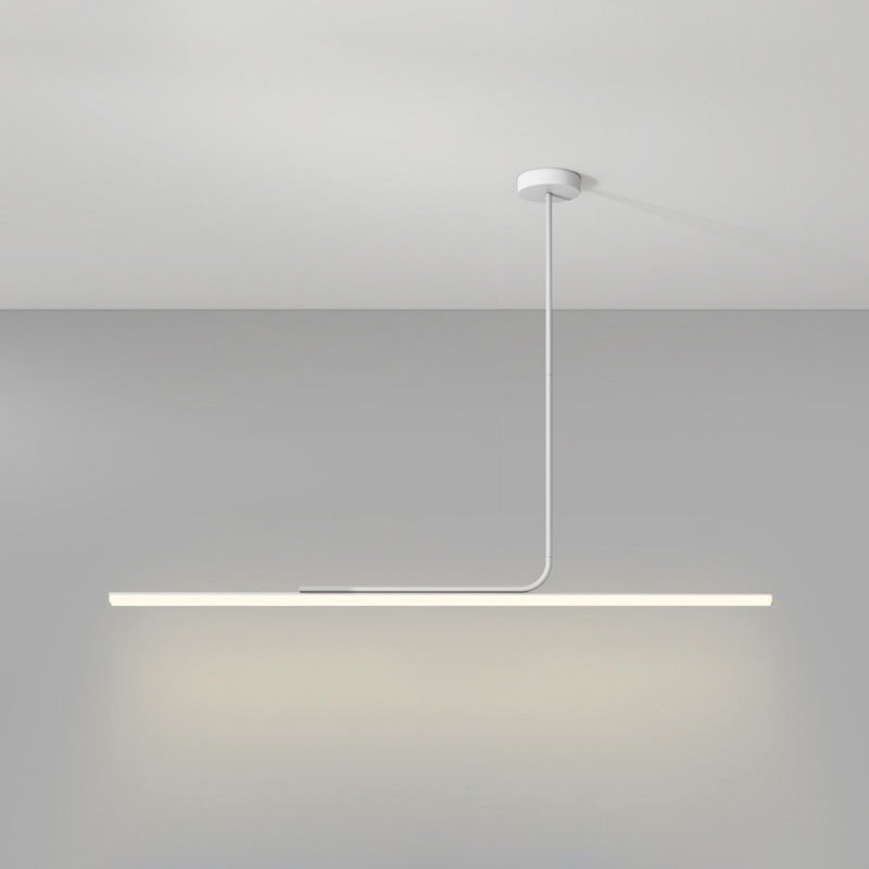 Lustre de salle à manger décoratif contemporain avec interrupteur à bouton-poussoir et peinture blanche
