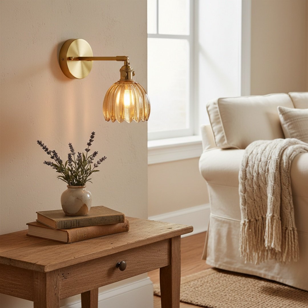 Aplique de Pared Floral Tulipán Blossix – Lámpara de Pared Moderna con Base de Metal para Iluminación Interior del Hogar N64