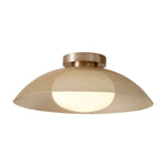Cargar imagen en el visor de la Galería, Lámpara de techo empotrada Elorina de vidrio y metal: una elegante luminaria para espacios modernos
