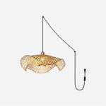 Load image into Gallery viewer, Natural Woven Shade Plug-In Light