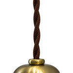 Charger l'image dans la visionneuse de galerie, Braided cord and brass pendant lamp hardware detail