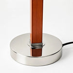Cargar imagen en el visor de la Galería, Round polished metal base and wood stem detail