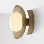 Load image into Gallery viewer, Elorina Bowl Wall Sconce – Elegant Brass And Glass Round Wall Fixture
