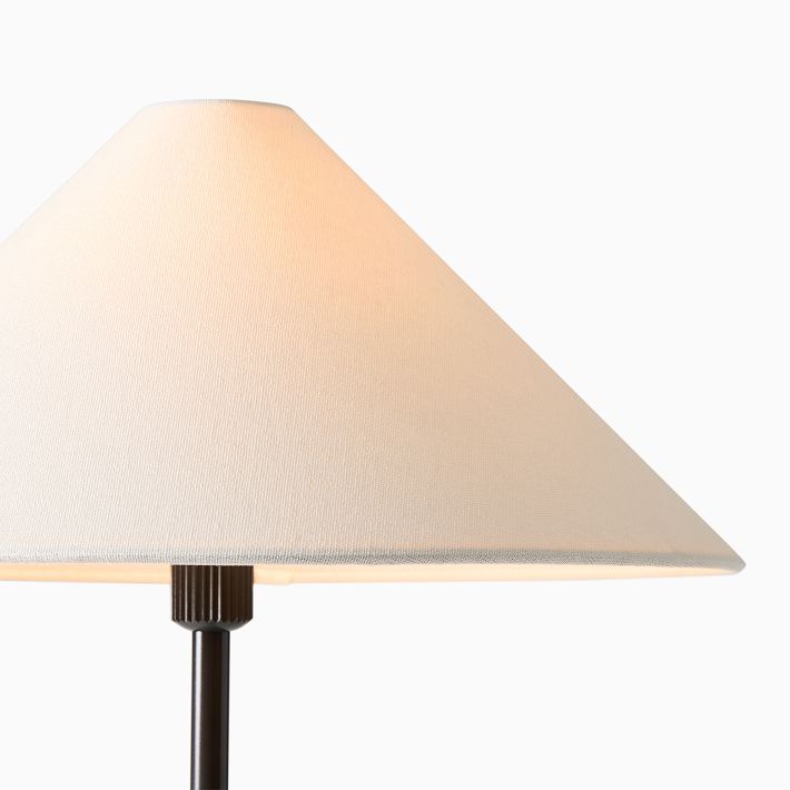 Lámparas de mesa y de pie Diora - Pantalla de lino, estilo lineal moderno, acento sofisticado