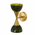 Cargar imagen en el visor de la Galería, jade_green_gold_wall_sconce_main_view
