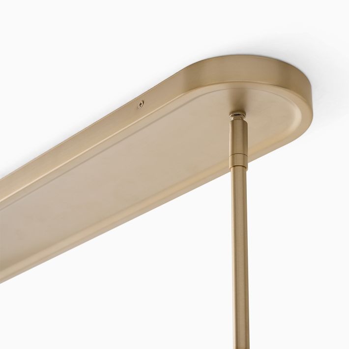 Lámpara de araña lineal Elorina de 6 luces - Lámpara de metal moderna - Iluminación para comedor